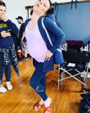 Tina Majorino Instagram - Pregasus. But make it fashion. 🤰🏻🖤 Hours away! Only on @hulu #Delivered ||Sidebar: @brandiisamazing face is the star of these pics||