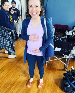 Tina Majorino Instagram - Pregasus. But make it fashion. 🤰🏻🖤 Hours away! Only on @hulu #Delivered ||Sidebar: @brandiisamazing face is the star of these pics||