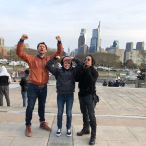 Tina Majorino Instagram - It’s our anniversary today. #Happy15 to us. Love you, you flippin’ Buttnuggets. 💜⚡️ #NapoleonDynamite #Sweet #ThreeAmigos #SomeoneBuildUsACakeOrSomething