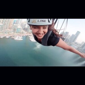 Tina Philip Instagram - If it's not risky what's the fun?! 😁

P.S Me and my brother decided to bond in the sky!

#adrenalinejunkie #dubaidiaries
#adventurenthusiasts #ziplinedubai