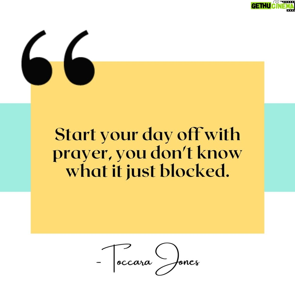 Toccara Jones Instagram - Start your day off with prayer, you don’t know what it just blocked. -TJ