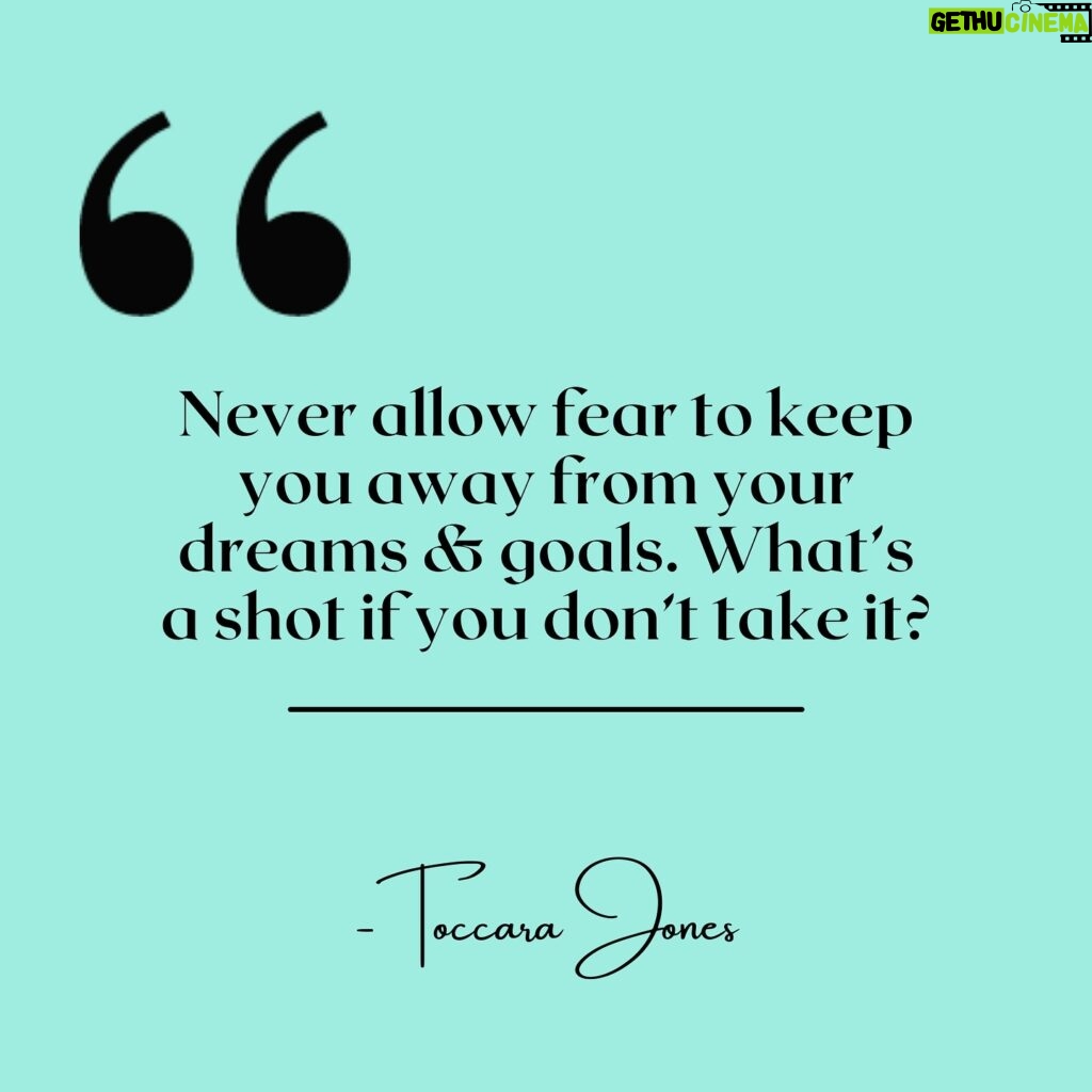 Toccara Jones Instagram - Never allow fear to keep you away from your dreams & goals. What’s a shot if you don’t take it? -TJ