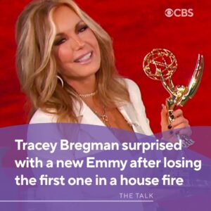 Tracey E. Bregman Instagram - @christianjleblanc presented @traceybregman1 with her new Emmy & there isn’t anyone more deserving of it 🏆💜
#theyoungandtherestless #emmy #actress