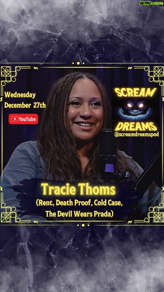 Tracie Thoms Instagram - The incomparable @traciethoms joins us today, with a reminder to measure your life in love. Episode live at 7:15 am pst/ 9:15 am est. 😱💜 #screamdreamspod #rent #traciethoms #deathproof #horrorpodcast