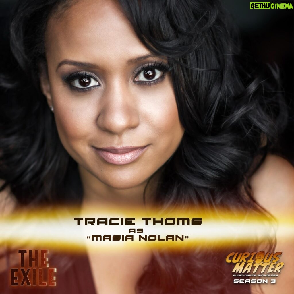 Tracie Thoms Instagram - If you thought the amazing cast announcements for @cmanthology Season 3: The Exile were over… boy were you wrong!!! Introducing “Masia Nolan”, voiced by the incredible, @traciethoms! Available wherever you listen to podcasts June 18th. Early access ad-free listening available exclusive on Apple Podcasts starting June 4th.