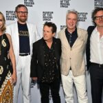 Tracy Pollan Instagram - Wonderful night celebrating @realmikejfox on the lifetime achievement award and @peepingjohn for the innovative Series award @movingimagenyc