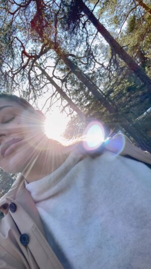 Triana Iglesias Instagram - I feel like I caught the first day of warm spring sun in the forest, just before embarking on a journey to warmer places for a couple of weeks. Spring brings back the power of light and rebirth. Mother Nature waking up and everything is coming alive. I love the feeling of spring so much.

The term “rites of spring” comes from the French “sacre du printemps,” and directly translates as “sacred spring.” 🌱

Spring is sacred ! The forest is sacred, Trees are sacred…. All Nature. 
Nature is a master healer - and always an inspirational
Nature is always communicating with you, if you listen, there’s always a message. Not only does nature speak a language beyond words, but it also mirrors our true essence. Like nature, we have the ability to heal, grow, and bloom. 

Also, I know I’ve asked this before: When was the last time you listened to the forest, and what did it say? No, you’re not crazy for talking to the trees or the ocean. This is a genuine question. 🩷