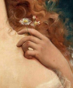 Triana Iglesias Instagram - Feels ~
Voven into canvas - and forever mood. 🪽🫧🤍✨

The Ionian Dance. Edward John Poynter
Portrait of a Lady in Allegorical Guise. Pierre Mignard.
Young woman with daisies. Emile Vernon. 
Amur Arrow. Hans Zatzka