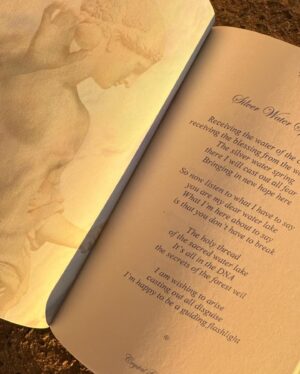 Triana Iglesias Instagram - « The Rose is Blooming
Deep within
The breath of Deana can be seen.» 🌹

Star:
Come close dear and I will appear

Child:
Please cut the cord
Give me light
Give me love

Star:
When you see it’s in me
I will set you free

From “The Crystal Children Prophecies”

Channeled, written down and designed by my dear Seastar @celestial_guardian__ 

I have two copies of this book. One on my altar and one that I bring with me when I travel. Such a beautiful gem, a book that feels like it is guiding you home, to source. ⚜️