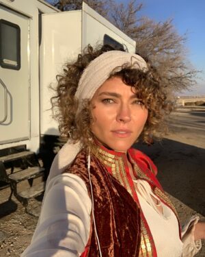 Trieste Kelly Dunn Instagram - Headed to Austin for @fantastic.fest &  new @gmarslett flick QUANTUM COWBOYS a psychedelic acid trippy Western! Screening   Q&A with cast 1PM Saturday ➡️➡️➡️ for details & picts of @amymerritthairandmakeup very fun looks for this role 
😍🤠🏜🌵