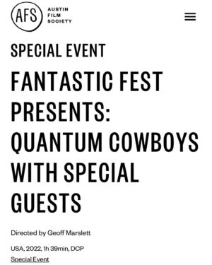 Trieste Kelly Dunn Instagram - Headed to Austin for @fantastic.fest &  new @gmarslett flick QUANTUM COWBOYS a psychedelic acid trippy Western! Screening   Q&A with cast 1PM Saturday ➡️➡️➡️ for details & picts of @amymerritthairandmakeup very fun looks for this role 
😍🤠🏜🌵