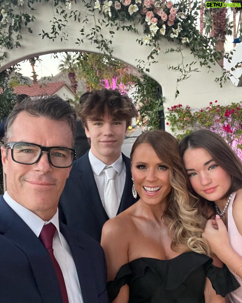 Trista Sutter Instagram - When I applied to be on a new reality show back in 2001, I could never have guessed how that one decision would change my life. 22 years later, I get the honor of being included as a guest at another GORGEOUS ceremony (in large part because of one of my VERY favorite people - @mindyweiss !), celebrating the sweet love of @goldengerryturner and @theresa_nist with the family I created with @ryansutter by my side. The world of @bachelornation is a crazy one sometimes full of drama and heartbreak, but it is one that I am wholeheartedly grateful for. I love these people and to reunite with and meet so many while we all celebrated another love story made me so happy! Congratulations Gerry and Theresa!! 💛 💛💛 Dress: @petalandpup Glam: @emmawillishmu @beautybynorad #goldenbachelor #ilovelove #bachelornation