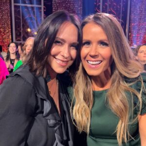 Trista Sutter Instagram - Grateful for a getaway with the guy I can’t live without and the friends and Bachelor Nation family that I love to do life with! ❤️
🌹
(And, to the grammar police, yes I know that I shouldn’t end sentences with a preposition.  Sorry not sorry. 😜) 
🌹
Thank you to @ginamodicamakeup and  @caryfetman for my glam, @atlantameynier for letting me borrow your beautiful dress, @wagenknechtsusan for on point hair color and @goldenbachabc & @almost_famouspodcast producers for SUCH a fun 2 days!!!! 
🌹
To @lesliefhima - know how my heart breaks for you and can’t wait to connect, @pilot.rachel - know that I meant what I said, @deanie_babies and @caelynnbell - cannot wait to welcome you to Colorado and see more of you, @jessclarke_ - cannot wait to schedule my facials, @bobguiney - thanks for the red carpet fun while Ryan got to keep watching Max play hockey on his phone, @joeygraziadei - cannot wait to see your journey, @jenniferlovehewitt - so glad they sat us next to each other so we could commiserate over our tears, ALL the golden girls - LOVE you so!, @higgins.ben and @ashley_iaconetti thanks again for allowing us to spin off Almost Famous into the OGs (and for everyone out there who hasn’t listened yet, you can anywhere you listen to podcasts!), @torispelling - loved finally getting to thank you in person for the testimony for my book! And to Gerry’s family, 1 word for you - BOOGIE! 😜