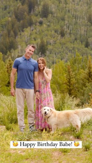Trista Sutter Instagram - I love birthdays. 💯 Celebrating the people in my life actually feels selfish, though. If it goes well, we laugh and smile and connect and who wouldn’t want that?! Well, probably my husband. Not the laugh and smile and connect part…but the attention. 
It’s his 49th birthday today and I asked him if he wanted anything.  All the things that I know would help ease his stress (and mine!) these days aren’t things that I can magically bring to life, or buy at Target:

* A cure from Lyme disease and it’s co-infections 👎🏼

* A winning lottery ticket so we can keep our house in the mountains and buy a home near our kids new school. 👎🏼

* A real estate market that would allow buyers to avoid astronomical interest rates and take over ownership of a house that we’ve truly loved for 20 years because we made a decision to invest in our kids and their future. 👎🏼

The one thing that I could pretty much guarantee that would make him happy was spending time on his bike and with his fur bestie in the mountains.  So that’s how he started his day. They’ll always be his home, no matter if our address is there, but he’ll always be mine. ❤️

So, even though I bought balloons and he’ll get cards and presents and love via social media posts and at our family dinner tonight I hope that the warm fuzzies outweigh the dislike of attention and he knows how deeply we love him…how deeply I love him, and always will. 

Happy birthday babe. 😘❤️🥳

#happy49th #happybirthdaymylove 

📸 #1: @villa_de_rosa for @people