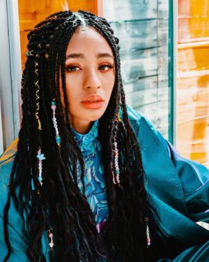 Troy Leigh-Anne Johnson Instagram - thank you for the feature @rivalmagla 💗💗

📸: @heather.rival 
writer: @oliviavitarelli 
wardrobe: @otheezystyledit 
hmu: @abhairmakeup 
hair accessories: @ladybyyrdstudios 
braids: @trenaebraids