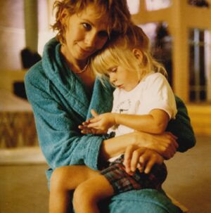 Trudie Styler Instagram - My darling Mickey, first born, Brigitte Michael, 7lb 8oz, 19 inches lighter long. I remember that Thursday night you were born so vividly, at 9.10pm. You are an accomplished fine artist, actor of note and adding writing and producing credits to your impressive creative resume. You have made dada and me proud every day with the mother you now are, with your loving heart, your ferocious determination, and your joy in life despite many challenges. Your belief in Akira has given him all the confidence and determination he needs to succeed, and everyone else believes in him too. There is nothing he can’t do if he puts his mind to it and that is thanks to you, his amazing mom. You give so much love and you are surrounded by love yourself, and it is all so deserved. Happy Birthday @sumnermickey! Sending all my love ❤️❤️❤️❤️