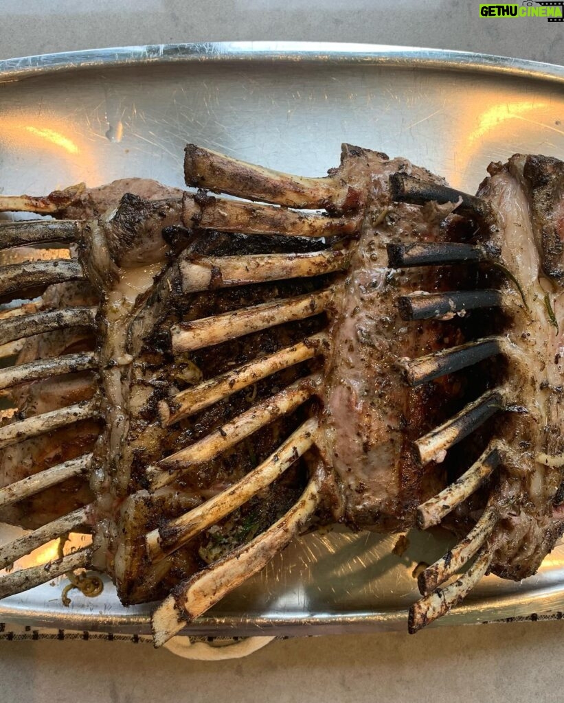 Ulrika Jonsson Instagram - At Christmas I swore I wouldn’t do any more family dos…. Then came Easter. And the opportunities for us all to get together become fewer and further between. Besides, I love to break my back and truly exhaust myself in some sadistic process so it might as well be cooking and hosting. Rack of lamb, marinated in olive oil, lemon, garlic, oregano and rosemary. Barbecued. Ratatouille. Wild garlic salsa verde. Flageolet. Dauphinois Potatoes. Chargrilled Hispi cabbage. Chargrilled asparagus. Wild garlic purée which I forgot to serve cos I’m a twat. Love my family but you can all go now. Missed you, Bo Jonsson but sure the Bahamas don’t suck.