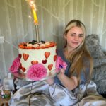Ulrika Jonsson Instagram - My third Ungrateful is now considered an adult by society…. Happy Birthday, my darling Martha Moo! 18 today! My obstinate, determined, clever, beautifully unconventional, opinionated, gobby, Gemini, lover of vodka. I made you a cake. It’s all about cake. And tomorrow’s Mexican feast. Love you, Martha Sky Hope. ❤️