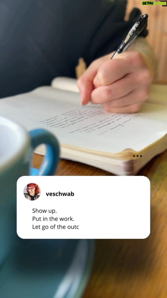 V. E. Schwab Instagram - In case you needed a reminder… Show up. Put in the work. Let go of the outcome. . . . #veschwab #reminder #lifehack #lifeadvice
