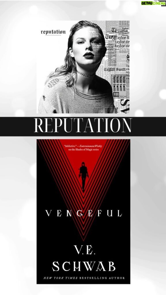 V. E. Schwab Instagram - My books as #taylorswifteras! (Let’s be real, 90% of my books are reputation…) PS-Counting down the days until Reputation (T.V.) is available. PPS- Jenna would like it stated for the record that she wanted Addie in Evermore! #veschwab #taylorswift #addielarue #shadesofmagic #bookishfeatures #bookstagram