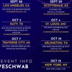 V. E. Schwab Instagram - The US Threads of Power tour is officially happening! I’m honestly pretty blown away by the stops, the venues, and the company I’ll be in! Swipe for close-ups. And here’s the list in caption form: 🪡 Pasco, WA 🪡 San Francisco, CA 🪡 Los Angeles, CA 🪡 Scottsdale, AZ 🪡 Denver, CO 🪡 Katy, TX 🪡 St. Louis, MO 🪡 Nashville, TN 🪡 Bexley, OH 🪡 Traverse City, MI 🪡 Arlington, VA 🪡 Brookline, MA 🪡 NYC, NY The events are all ticketed (link in the bio), and they’re likely to sell out, so if you want to come and see me and my wonderful conversation partners, I recommend grabbing your ticket as soon as possible! 🪡 UK tour details to come. #shadesofmagic #threadsofpower #veschwab