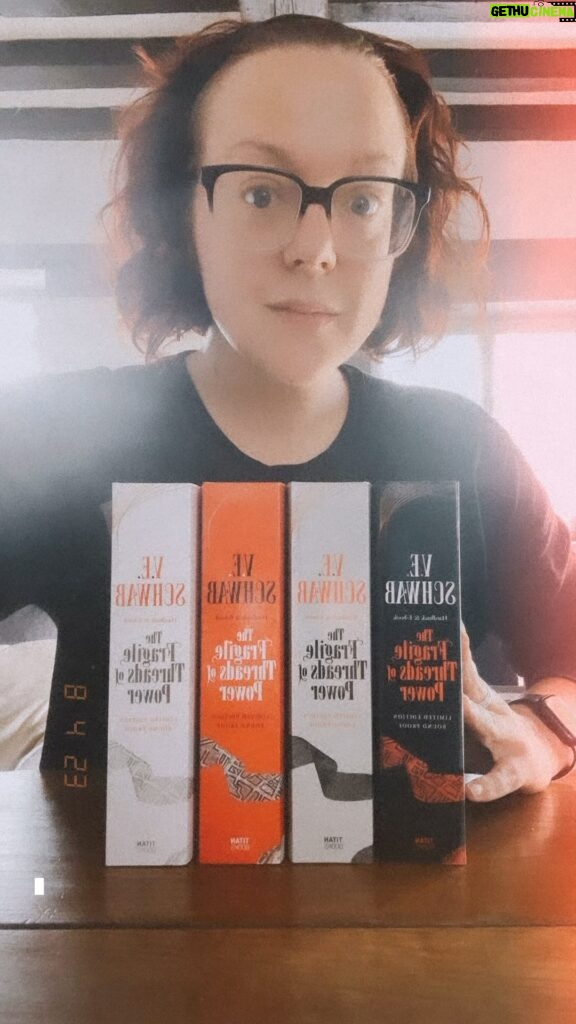 V. E. Schwab Instagram - GIVEAWAY NOW CLOSED. Oh look, four arcs of The Fragile Threads of Power, one for each London. But I’ve already read the book. I’m fact, I wrote it! So what ever will I do with them?? How about a GIVEAWAY? To enter: 1. Like and comment. 2. Repost. 3. That’s literally it. I’ll pick FOUR winners, one each week, and announce them here: GREY — 8/11 — @theravenpages RED — 8/18 - @vinnycroce WHITE — 8/25 @louisajanepenelope BLACK — 9/1 - @nityasnovelnook Open internationally. #veschwab #threadsofpower #shadesofmagic