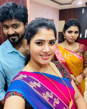 VJ Mounika Instagram - Caption….? 

Poni c/o rani Mon to sat 8:00 pm