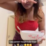 VJ Ezhilarasi Instagram - Easy Paneer recipie in air fryer by 👩‍🍳 ezhil😉 I cook this atleast twice in a week cuz it’s quite easy , yummy & a healthy starter💯