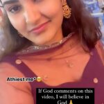 VJ Ezhilarasi Instagram - Tag those atheists makkal here😂 Edho Indah concept trending ahm🙈 . FYI: That’s not viboodhi that’s ponds powder bruh☺️ Anbe sivam 🙏💫