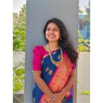 VJ Tara Instagram - Happy diwali 🪔🎆 . . Saree: @srijeyamsarees Blouse: @_barnali_fashion_ Jewel: @aarvee.chennai #saree #ethinicwear #traditionalwear #ootd #diwali