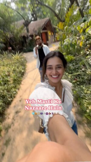 Vaani Sood Instagram - To more such days 🤠 🩵🕺🏻 Milan ki masti bhari aankhon mein 🫠 

The place is @zorbathebuddhadelhi and @zorbathebuddhaindia offers some amazing programs for a healthy and happy living 🌱🪻

The place offers sukoon, happiness, shanti, khana- pani animals, nature and all things pure 🧚🏻‍♀️
