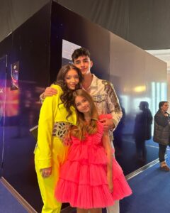 Valentina Tronel Instagram - family 🥹🫶🏻 tonight was amazing ! félicitations @lissandro_eurovisionjr 🤍 I will miss you all 💕💕💕