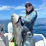 Valentine Thomas Instagram - Florida tour 🌴. My baby girl got to catch a few fish with me all over Florida! Did not foresee how hard it would be to squeeze in into my 5mm 😂 My last time diving, I was about ready to cut it open. Bring on the 1mm weather, we’re ready for our girls summer 😁🥰🤰Oh yeah @danielf86 was there too 😂