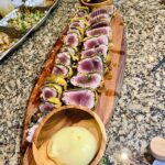 Valentine Thomas Instagram - Summer menu is back on! Blackfin tuna is a VERY interesting fish to work with. It is not as large as other species of tuna as they measure 2-3 feet on average and weight around 20-40lbs. The population are relatively stable, making it a delicious and sustainable choice. Well it’s @redtidespearfishing approved anyways 😂