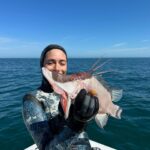 Valentine Thomas Instagram - Florida tour 🌴. My baby girl got to catch a few fish with me all over Florida! Did not foresee how hard it would be to squeeze in into my 5mm 😂 My last time diving, I was about ready to cut it open. Bring on the 1mm weather, we’re ready for our girls summer 😁🥰🤰Oh yeah @danielf86 was there too 😂