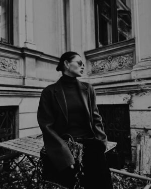 Valeriia Karaman Instagram - Thank you @krakatauwear for not letting me freeze to death in cold Berlin 🖤