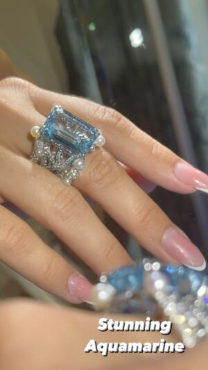 Valeriya Merkouchenko Instagram - Marvelous ring from collection Ocean’s Treasures made by @vitalemontecarlo 
#monaco #jewellery #jewelry #aquamarine #trending #fashion #reel