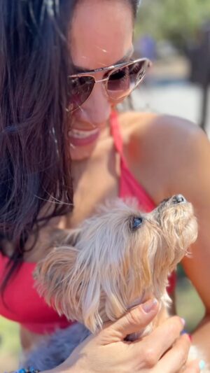 Valery M. Ortiz Instagram - MYLI 

I hadn’t known loyalty,
I hadn’t known growth,
Sacrifice and patience,
your love taught me both. 

I didn’t know joy,
in the way it should be felt,
I didn’t know your little frito paws,
Would make my heart melt. 

I hadn’t known loss,
I hadn’t felt pain,
It’s the knowing and then questioning,
All so hard to explain. 

I didn’t really know love, Myli,
before you and me, 
I watched my heart stare back,
Then I had to set it free. 

But to feel this pain baby,
Was to *understand* love,
I’ll stare at your official star Myli,
As you “shine, shine, shine” from above. 

* My forever baby girl, have so much fun up there. Until I can squeeze you again…
I’ll miss you so much and I love you, I love you, I love you…

My sweet dear amigos, I can’t thank you all enough for your ✨OVERWHELMING✨ support during all of this. Myli crossed the rainbow bridge April 5th and to be honest I can’t say it’s truly really sunk in. Celebrating her has been a gift to us both as love has shown itself to us in a way I couldn’t ever have imagined. But that is what life is supposed to be. LOVE - celebrated loudly, boldly and unapologetically. Myli gave me that. 16 years of it. And so many deep connections grew stronger because of her. This has been the hardest thing I’ve ever had to do. Thank you for all your supportive texts, quick calls, endless prayers, DMs, gorgeous flowers, wiping of tears, ribbon dancing, long hugs, holding my hand, supporting my back, perfect timing jokes, cards, visits, face times, food, chocolates, time - time - time. You helped send my baby off in the most beautiful way and that’s helping my heart hurt a little less. 
We love you 🌈💕🙏🏽✨🐾