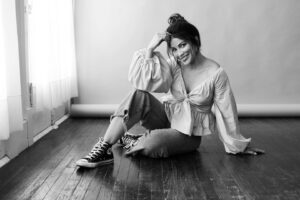 Valery M. Ortiz Instagram - Throwback to this photo shoot in St. Pete Florida a while ago! Today, I’m physically mirroring this sit on the floor, small lil smile, kinda spent energy. Def not looking as put together though! 😅 Your girl finally caught Covid. First couple of days were rough but feeling a bit better today. Just more tired than normal. With that said, I have accomplished so much this morning and I’m pushing through! Also! I get to quarantine in Fl so the timing couldn’t have been better! 
.
I love the way life forces us to reset & rest sometimes. 🙌🏽✨
.
Hope y’all are staying happy & healthy out there! 😘
.
.
.
.
.
.
.
.
@brianjamesphoto 📸
@caseycheekmakeup 💄
@nereidamua 💁🏽‍♀️
@jennylynneapplefield 👚
