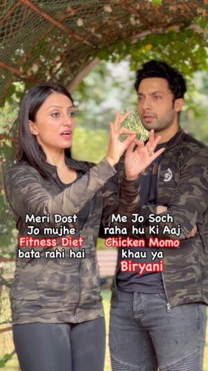 Vandana Lalwani Instagram - Aadat se Majboor 🫣
•
•
#salmanshaikh #vandanalalwani #fitnessdiet #chickenmomo #biryani #chicken #foodie #actors #funnyreels