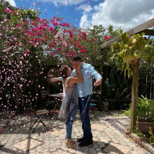 Vanessa Blandón Instagram - The day we married is one of the best days of my life, as on that day I found my best friend for life. You made me feel so loved and comfortable, that I cannot imagine a life without you. Now, I genuinely feel I am the luckiest girl on earth, for I have a man who is loyal to me (which is rare these days).
I want to confess that, every morning before you wake-up, I stay a little more in bed just to watch you sleep. You may think I am crazy, but I cannot help it, I am obsessed with you. I only want one thing in life now, to be your only love forever. You are the best companion to face this new adventure. Te amo! Estamos listos para ti 👶🤰