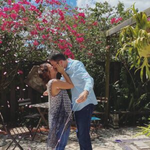Vanessa Blandón Instagram - The day we married is one of the best days of my life, as on that day I found my best friend for life. You made me feel so loved and comfortable, that I cannot imagine a life without you. Now, I genuinely feel I am the luckiest girl on earth, for I have a man who is loyal to me (which is rare these days).
I want to confess that, every morning before you wake-up, I stay a little more in bed just to watch you sleep. You may think I am crazy, but I cannot help it, I am obsessed with you. I only want one thing in life now, to be your only love forever. You are the best companion to face this new adventure. Te amo! Estamos listos para ti 👶🤰