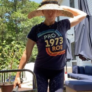 Vanessa Carlton Instagram - I have become this lady.  I am also not far off from strapping a boom box to the front of my bike.  Happy summer everyone!  Ps. @tracyandersonmethod do we need extra workout option for folks in large hats? This may be the one thing you’ve never thought of.