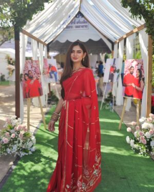 Vanessa Cruez Instagram - When you can wear saree to any culture wedding😍😉
Thailand Traditional Wedding settled for my Bro and SIL
@lestercruez @d_sign_yy 
Next stop Church wedding on April 2024😜🤪

#vanessacruez #vanessa #weddingbells #wedding #thailand #thaiculture #destinationwedding #saree #red #traditional #siblingwedding #1stwedding #love #happiness #sister #positive #chaiyaphum #instalove #instawedding #instagood #makeup #longhair #indiangirl #decoration #instamakeup #instagram #instastyle #instafashion #yolo