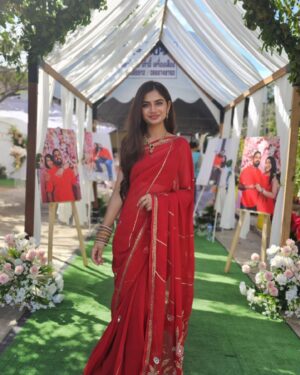 Vanessa Cruez Instagram - When you can wear saree to any culture wedding😍😉
Thailand Traditional Wedding settled for my Bro and SIL
@lestercruez @d_sign_yy 
Next stop Church wedding on April 2024😜🤪

#vanessacruez #vanessa #weddingbells #wedding #thailand #thaiculture #destinationwedding #saree #red #traditional #siblingwedding #1stwedding #love #happiness #sister #positive #chaiyaphum #instalove #instawedding #instagood #makeup #longhair #indiangirl #decoration #instamakeup #instagram #instastyle #instafashion #yolo