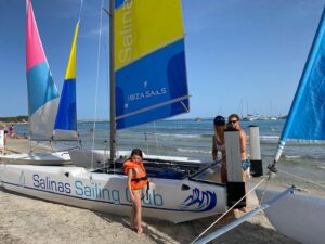 Vanessa Hessler Instagram - back in la isla bonita 🌞 and Caterina first time on the Catamaran @salinassailingclub