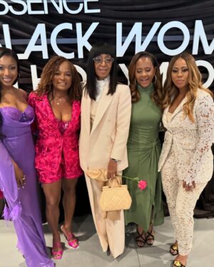 Vanessa Bell Calloway Instagram - #essencewomeninhollywood luncheon last week was great! Always nice seeing the beautiful ladies @patinamiller @thedaniellebrooks @gail__bean @ceoazarel @iamrobireed @erikaalexanderthegreat @tikasumpter Letitia Wright 😍😍😍