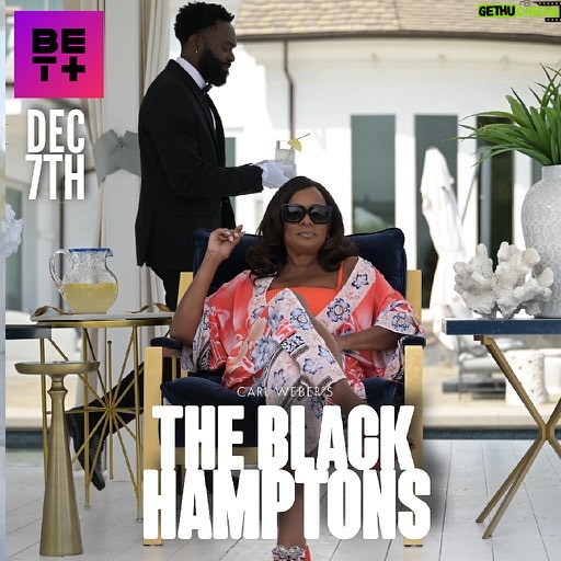 Vanessa Bell Calloway Instagram - She’s back!!! Caroline Britton! #blackhamptons @betplus Drops #tonight #season2