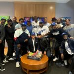 Vanessa Bell Calloway Instagram - Thanks to our good friends @magicjohnson @thecookiej we enjoyed #jackierobinson Day with @dodgers This is always a fun evening with the Johnsons and many of our friends! 💙💙💙