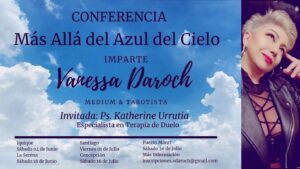 Vanessa Daroch Instagram - 🦋 Querid@s amig@ estoy muy feliz de poder compartir esta hermosa noticia. Por primera vez en mi carrera, realizaré una gira nacional impartiendo mi conferencia “MÁS ALLÁ DEL AZUL DEL CIELO”
donde  compartiré mis conocimientos y experiencia como Medium con el objetivo de entregar respuestas a diferentes interrogantes sobre si existe Vida después de la Muerte y dilucidar que hay Más Allá del Azul del Cielo”. 
Además estaré  acompañada de la Psicóloga Katherine Urrutia, especialista en Terapia de Duelos, quien compartirá diferentes herramientas para poder afrontar de mejor manera la partida de un ser querido, permitiéndoles  cerrar círculos y encontrar respuestas a diferentes situaciones, para poder seguir con nuestra vida terrenal con más tranquilidad. 
También habrá una ronda de preguntas y compartiremos de manera más destendida con todos los asistentes. 
Ademas en esta misma gira impartiré el taller “Limpieza y Protección Energetica” donde podrán adquirir conocimientos para realizar diferentes rituales de limpieza como de protección de energías, tanto personales como para el hogar con el fin de cuidarnos a nosotros mismos y a nuestro entorno. 
Valor Conferencia 
$ 60.000
Valor Taller 
$ 60.000
Valor Promocional 
Conferencia   Curso 
$ 100.000 
Forma de Pago:
Transferencia o Tarjeta de Crédito. 
Más información 
Inscripciones.vdaroch@gmail.com
WhatsApp  569 7215 4038
Produce @pwproducciones.cl 
.
.
.
#vanessadaroch #vanedaroch # gira2022 #masalladelazuldelcielo #conferencia #taller #pwproducciones
